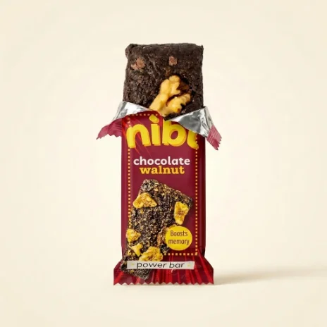 nibl Granola Bar — Chocolate Walnut 60g · 15g protein — Healthy Snacks