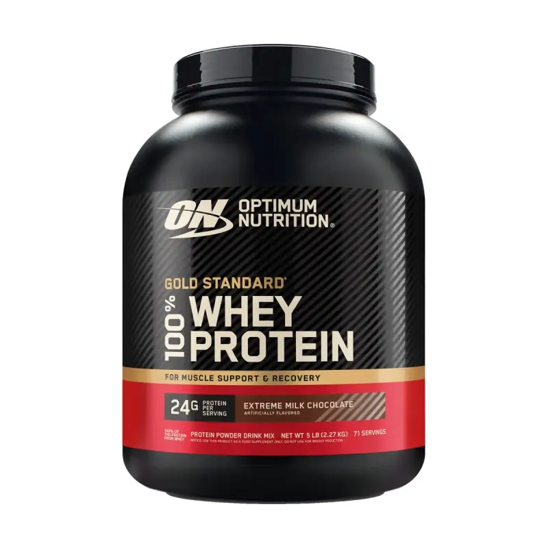 Optimum Nutrition Gold Standard 100% Whey 5 lb · Extreme Milk Chocolate — Whey Protein